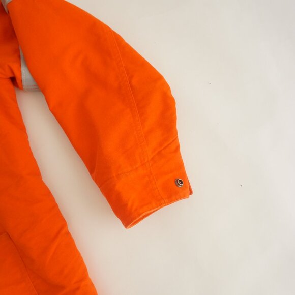 AGO Flame Resistant Endura Ultra Soft Orange Canvas Reflective Button Up Jacket - Picture 5 of 15